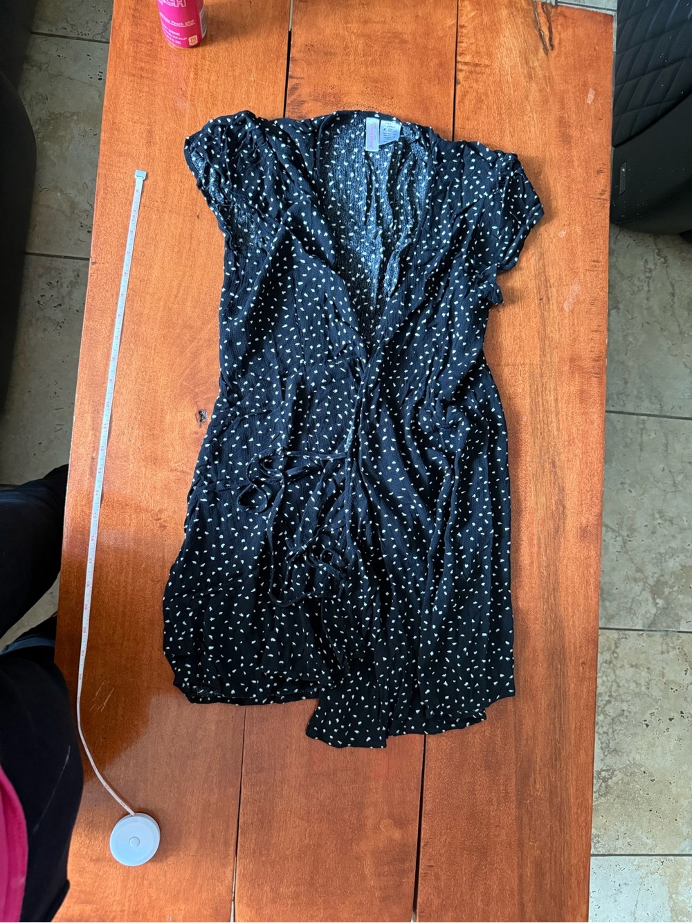 Beach Bunny Black white Wrap cover up kimono XS